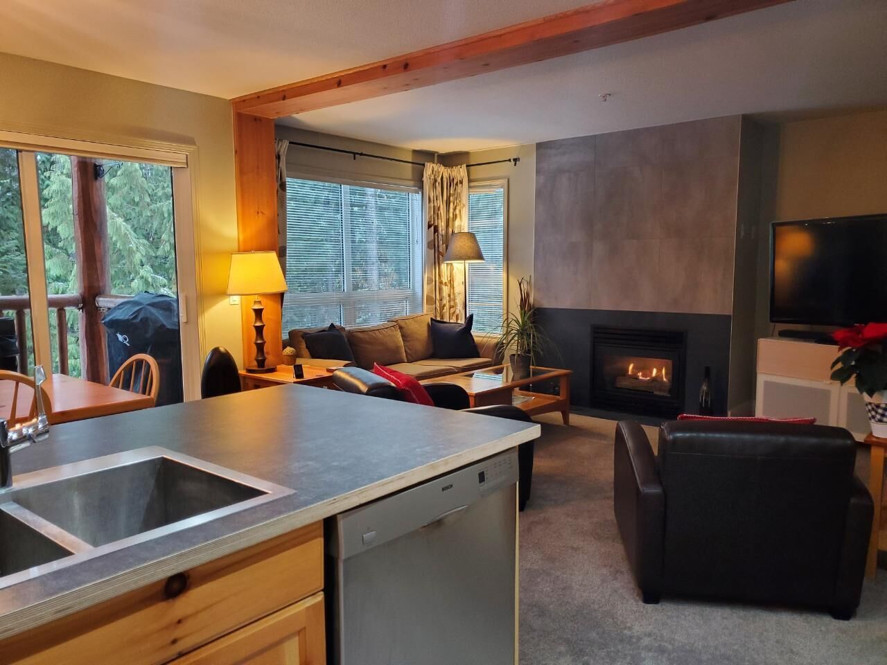 TV connectée, cheminée