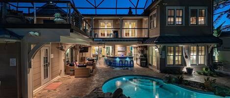 A heated pool