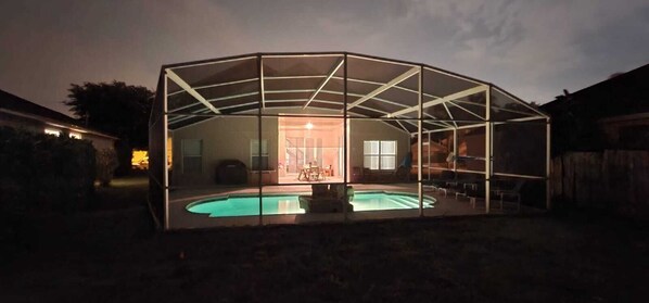 Outdoor pool, a heated pool