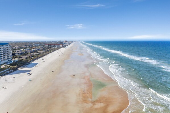 On the beach, beach towels