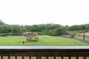 Outdoor dining - Aurora 1 Bedroom Oceanfront Condo - Pet Friendly (Ocean Shores)