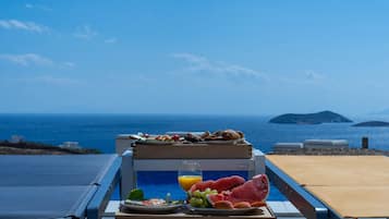 Grand-Villa, eigener Pool, Meerblick | Ausblick vom Zimmer