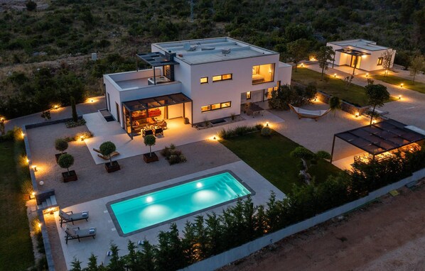 A heated pool