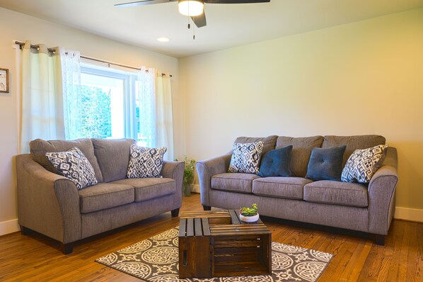 TV connectée, cheminée, livres