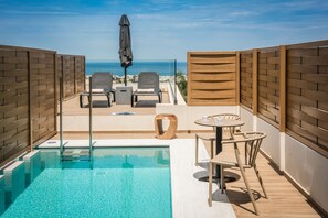 Junior Suite, Private Pool | Premium bedding, free WiFi, bed sheets - Casa Blu - Adults Only by Checkin (Hersonissos)