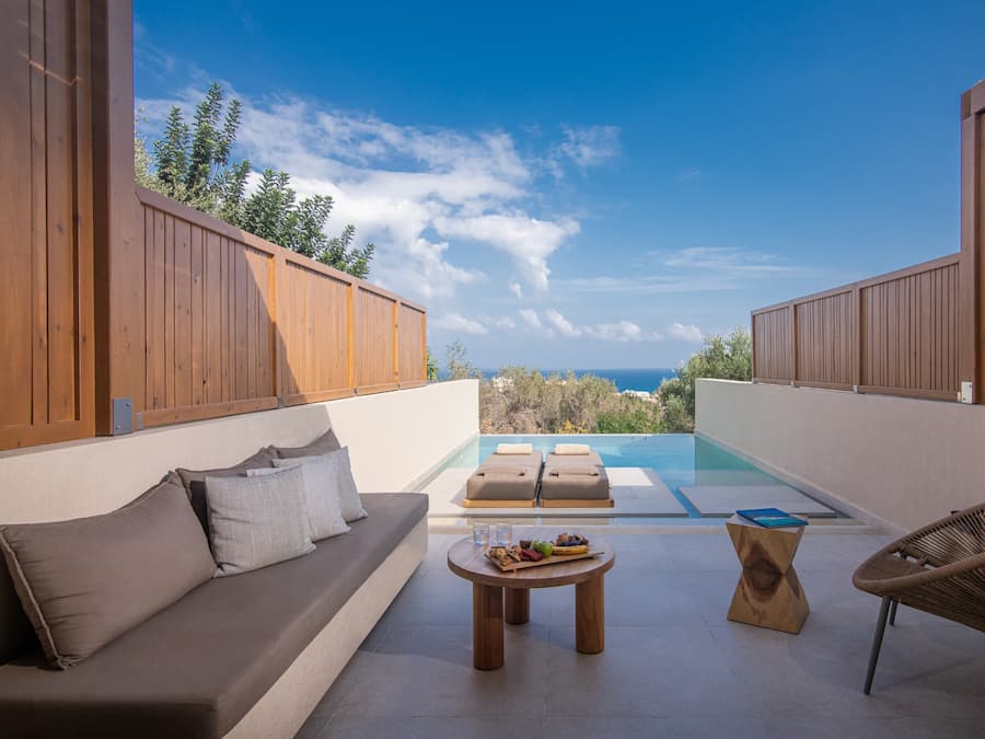 Suite Deluks, kolam renang pribadi | Seprai premium, Wi-Fi gratis, dan seprai linen