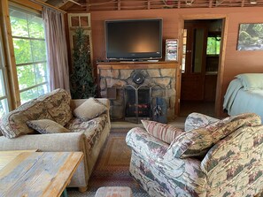 Smart-TV, Kamin, DVD-Player, Videothek