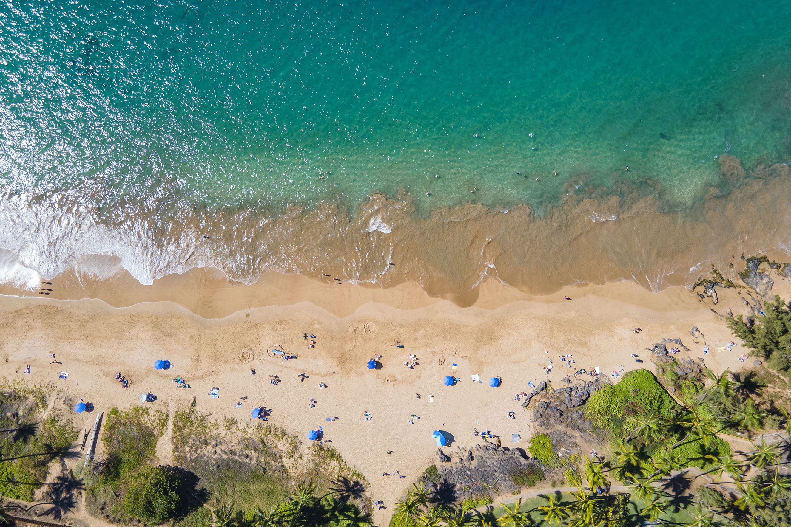 Accommodatie ligt op het strand, strandlakens