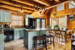 Fridge, microwave, oven, stovetop - Family Cabin Getaway Hot Tub, Game Room & Views! (Pigeon Forge)