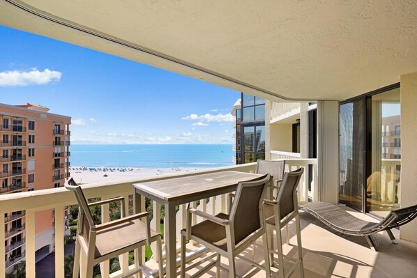 Balcony - Rare Beachfront Condo With Pool, spa and Tennis (Marco Island)