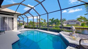 House, Multiple Beds (Waterfront home on key lot with pool ) | Pool | A heated pool