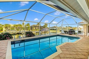 House, Multiple Beds (Peaceful Waterfront home with pool an) | Pool | A heated pool - Peaceful Waterfront Home With Pool and Steps to Beach (Marco Island)