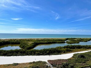 Condo, 1 cama King e sofá-cama (Beachfront condo with pool, gym and t) | Área da propriedade