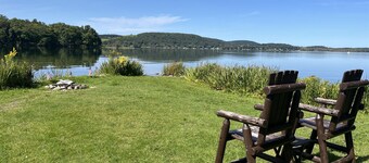 Dad's Lakeside Dugout Great getaway, large lawn leads to water, Near Cooperstown