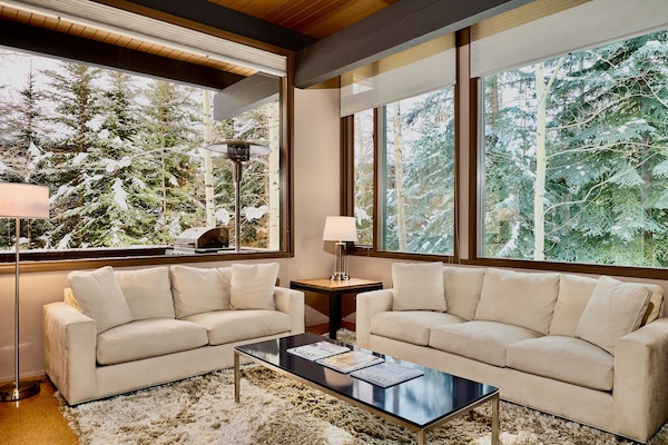 Living room with views from every window