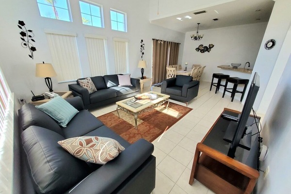 bright, open Living Area, high ceilings