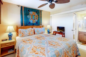 1 dormitorio, tabla de planchar con plancha, Internet y ropa de cama