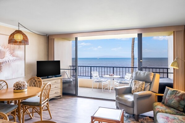 TV, DVD player, books