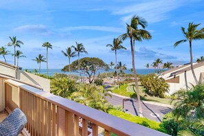 Property grounds - Ocean-view top-floor condo with pool, hot tub, AC - easy walk to beaches (Kihei)