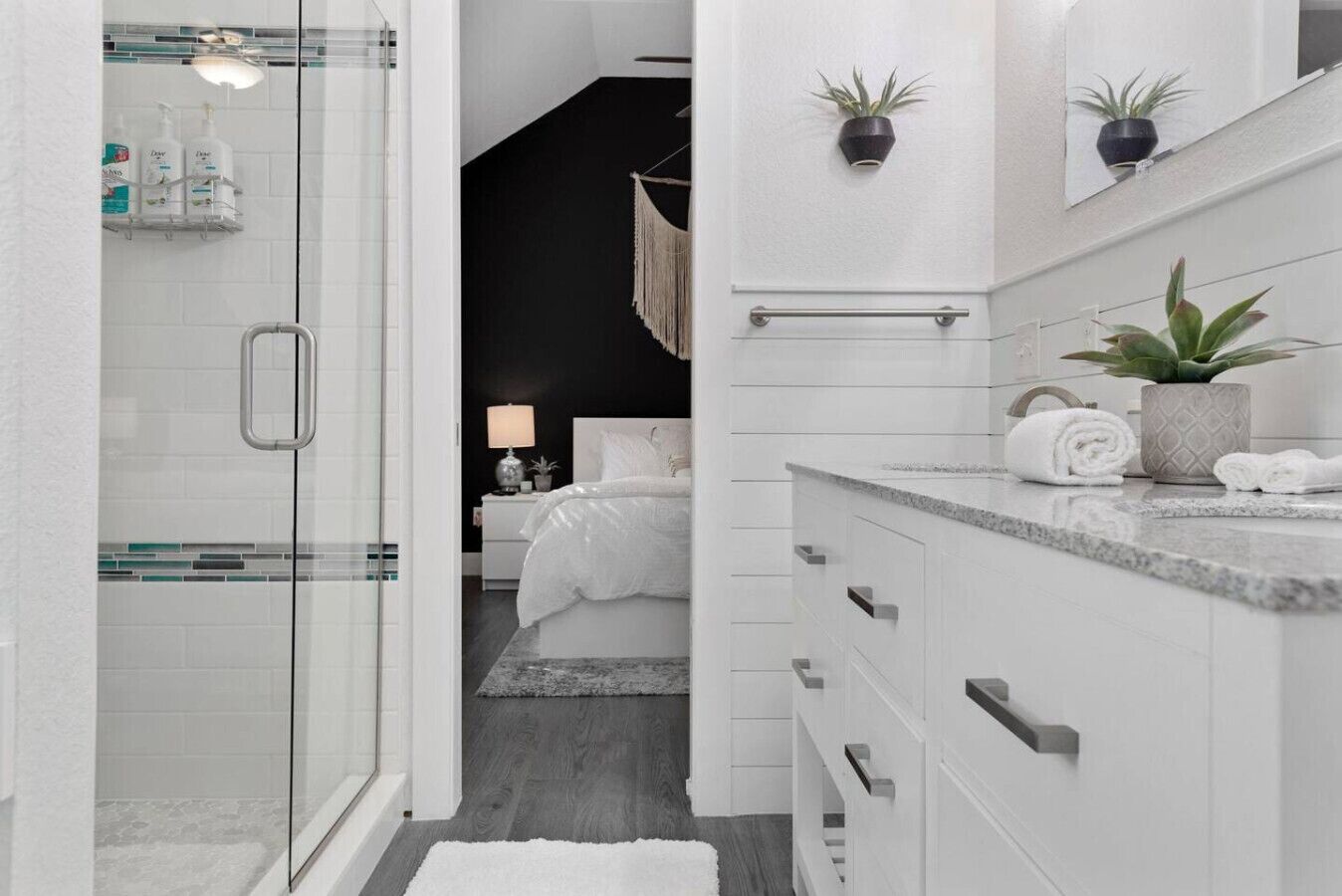 Hair dryer, towels