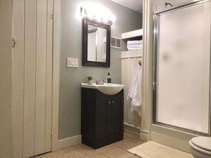 Towels, soap, toilet paper