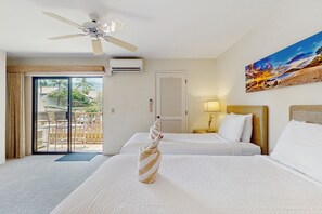2 bedrooms, iron/ironing board, free Internet, bed sheets