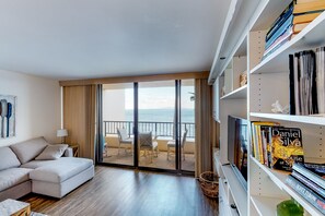 TV, DVD player, books