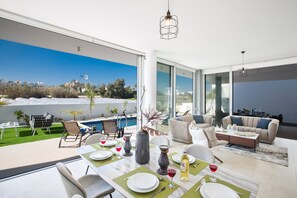 Outdoor dining - Villa Prol19, Beautiful 3bdr Protaras Villa with Pool, Close to Fig Tree Bay (Protaras)
