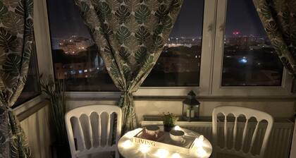 the apartment has a special view towards the city