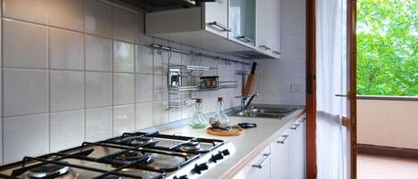 Jääkaappi, mikroaaltouuni, liesi, astianpesukone