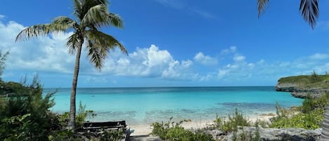 ビーチの近く、サンラウンジャー、ビーチタオル
