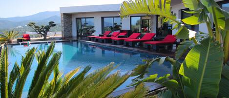 屋外プール、温水プール