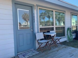Outdoor dining - Island Dunes-Unit 1005 - One block from beach (Port Aransas)