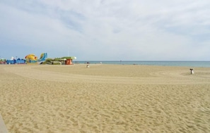Beach nearby, sun-loungers