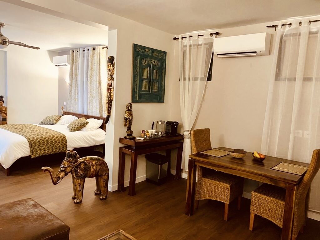 1 غرفة نوم وواي فاي وملاءات أسرّة