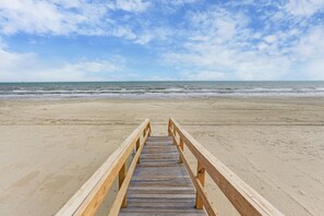On the beach, beach towels