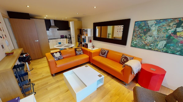 Business Apartment, 2 Bedrooms | Living area