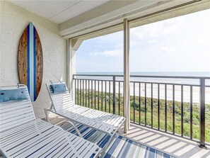 Balcony - Windjammer 403, 2 Bedrooms, 4th Floor, Ocean Front, Elevator, Sleeps 6 (St. Augustine)