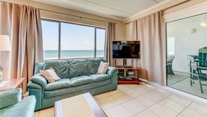 Condo, Multiple Beds, Balcony, Ocean View | Living room - Windjammer 316, 3 Bedrooms, 3rd Floor, Ocean Front, Elevator, Sleeps 8 (St. Augustine)