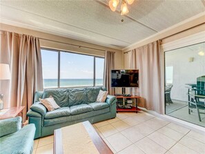 Condo, Multiple Beds, Balcony, Ocean View | Living room | TV