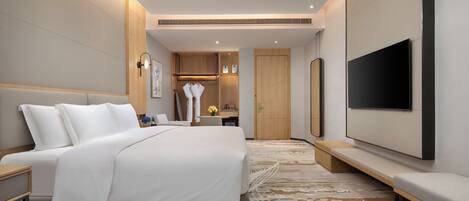 Premium bedding, memory foam beds, minibar, in-room safe