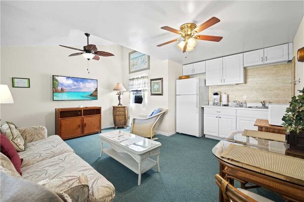 House, 1 King Bed with Sofa bed, Patio, Garden View | Living room | TV