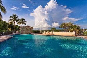 Outdoor pool - Waterside 246, 3 Bedrooms, 4th Floor, Elevator, Heated Pool, Gym, Sleeps 6 (Fort Myers Beach)