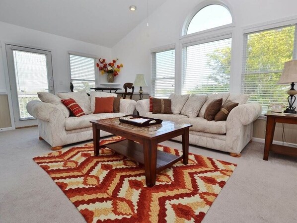 Books, video library, stereo