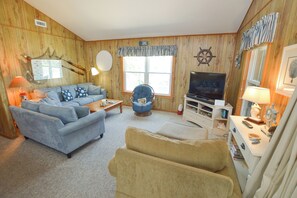 TV, DVD player, books, video library - The house that has a great layout for two families to fit comfortably! (South Nags Head)