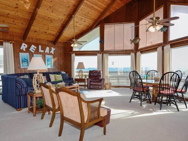 TV, DVD player, books, video library