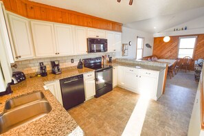 Fridge, oven, stovetop, dishwasher - This home is nicely decorated, well maintained and offers something for everyone in the family. (South Nags Head)