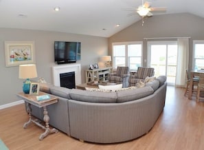 TV, fireplace, DVD player