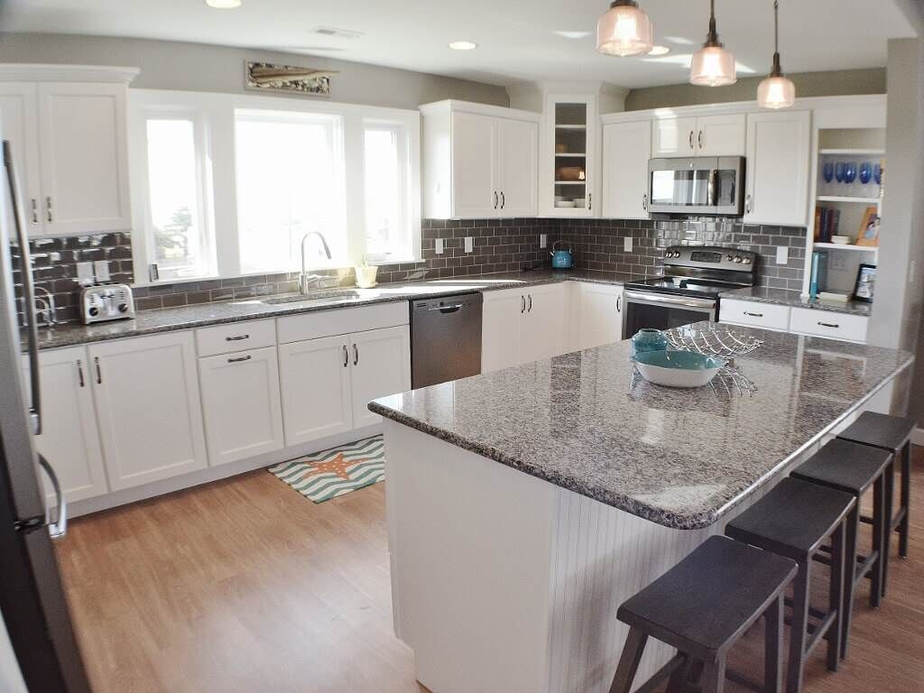 Fridge, microwave, dishwasher