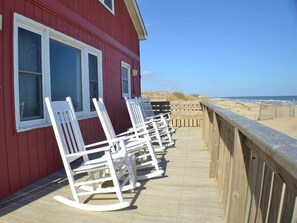 Property grounds - If you are looking for a rustic oceanfront beach home with fabulous ocean views, you have found it. (South Nags Head)